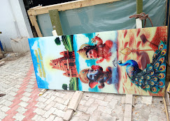 Backlit Lord Murugan deity glass mural for Puja room — UV printed on heavy-duty glass, Dindigul
