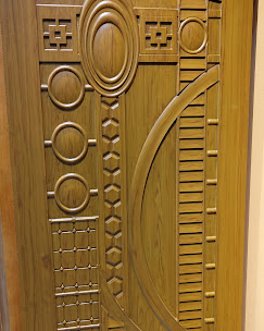 CNC-carved laminate door design