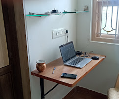 Wall-mounted MDF folding desk